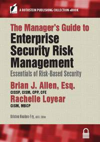 Cover image: The Manager’s Guide to Enterprise Security Risk Management 9781944480240