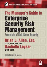 Imagen de portada: The Manager’s Guide to Enterprise Security Risk Management 9781944480240