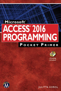 Cover image: Microsoft Access 2016 Programming Pocket Primer 9781942270812