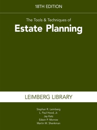 Imagen de portada: Tools & Techniques of Estate Planning, 18th Edition 18th edition