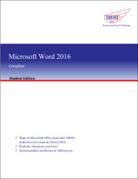 Cover image: Microsoft Word 2016 Complete (Student Edition) 1st edition 9781945281266