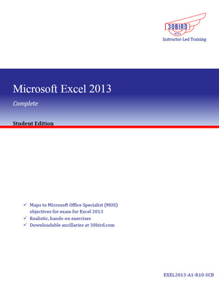 Cover image: Microsoft Excel 2013 Complete (Student Edition) 1st edition 9781943248780