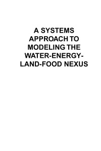 Omslagafbeelding: A Systems Approach to Modeling the Water-Energy-Land-Food Nexus, Volume II 9781947083547