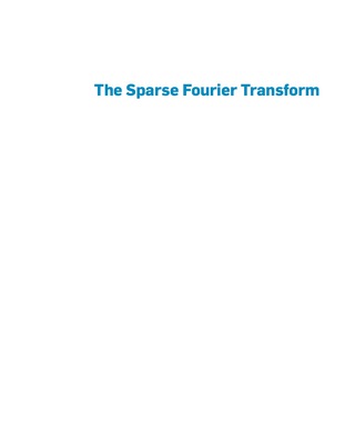 Cover image: The Sparse Fourier Transform 9781947487048