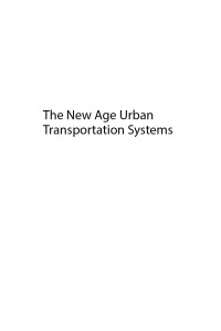 Cover image: The New Age Urban Transportation Systems, Volume I 9781947843059