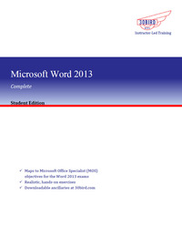 Imagen de portada: Microsoft Word 2013 Complete (Student Edition) 1st edition 9781945281570
