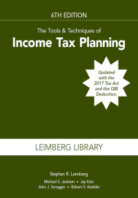 Cover image: Tools & Techniques of Income Tax Planning 6th edition 9781945424984