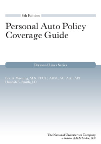 Cover image: Personal Auto Policy Coverage Guide 5th edition 9781945424991