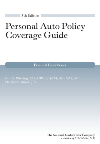 Imagen de portada: Personal Auto Policy Coverage Guide 5th edition 9781945424991