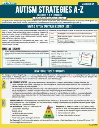 Cover image: Autism Strategies A Z for Level 1 & 2 Learners 1st edition 9781949961263