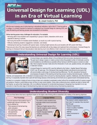 Cover image: Universal Design for Learning (UDL) in an Era of Virtual Learning 1st edition 9781887943901