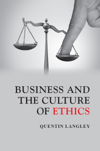 Cover image: Business and the Culture of Ethics 9781952538223