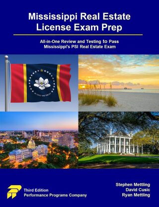 Cover image: Mississippi Real Estate License Exam Prep: All-in-One Review and Testing to Pass Mississippi's PSI Real Estate Exam 3rd edition 9781955919548