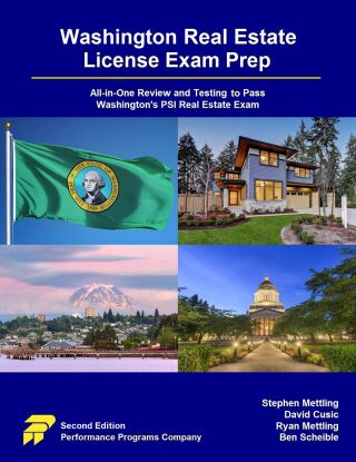 Cover image: Washington Real Estate License Exam Prep: All-in-One Review and Testing to Pass Washington's PSI Real Estate Exam 2nd edition 9781955919593