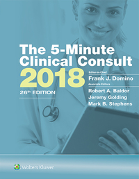Cover image: The 5-Minute Clinical Consult 2018 26th edition 9781496374622