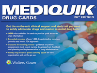 Cover image: MediQuik Drug Cards 20th edition 9781496382092
