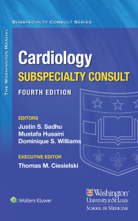 Imagen de portada: The Washington Manual Cardiology Subspecialty Consult 4th edition 9781975113360