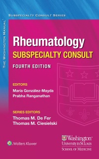 Imagen de portada: Washington Manual Rheumatology Subspecialty Consult 3rd edition 9781975113391