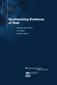 表紙画像: Synthesizing Evidence of Risk