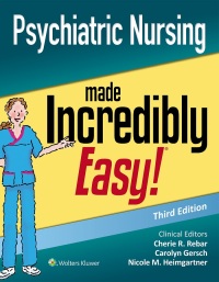 Imagen de portada: Psychiatric Nursing Made Incredibly Easy! 3rd edition 9781975144340