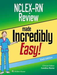 Cover image: NCLEX-RN Review Made Incredibly Easy! 6th edition 9781975116903