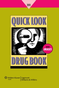 Cover image: Quick Look Drug Book 2011 1st edition 9781609138028