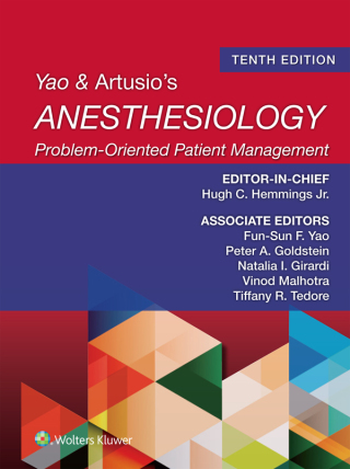 Cover image: Yao & Artusio's Anesthesiology 10th edition 9781975214234