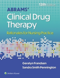 Cover image: Abrams' Clinical Drug Therapy 13th edition 9781975222321
