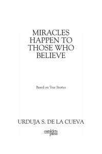 صورة الغلاف: MIRACLES HAPPEN TO THOSE WHO BELIEVE 9781977260833