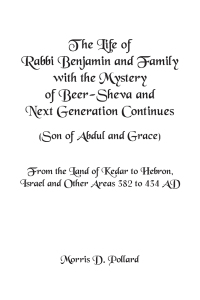 Cover image: The Life of Rabbi Benjamin and Family with the Mystery of Beer-Sheva and Next Generation Continues (Son of Abdul and Grace) 9781984554703