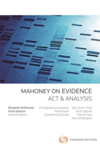 Cover image: Mahoney on Evidence Act and Analysis 1st edition 9781988504469