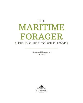 Cover image: The Maritime Forager 9781998220236