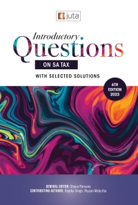 Cover image: Introductory Questions on SA Tax 6th edition 9781998962129