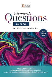 Cover image: Advanced Questions on SA Tax with Selected Solutions 8th edition 9781998962150