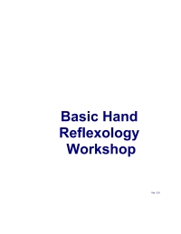 Cover image: Basic Hand Reflexology Workshop 1st edition 9781999515010