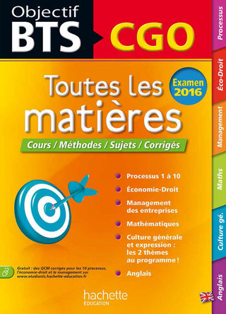 Cover image: Objectif BTS Toutes Les Matieres Bts Cgo 9782012990401