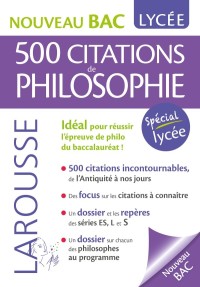 Cover image: 500 citations incontournables de philosophie 9782036010482