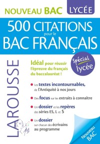 Cover image: 500 citations pour le bac français 9782036010499