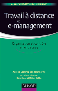 Cover image: Travail à distance et e-management 9782100598816