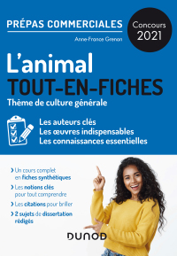 Cover image: L'animal - Prépas commerciales - Concours 2021 9782100809769