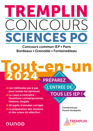 Cover image: Tremplin Concours Sciences Po Tout-en-un 2024 3rd edition 9782100854974