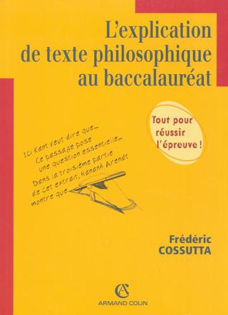 Cover image: L'explication de texte philosophique au baccalauréat 9782200268473