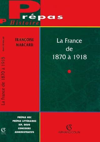 Cover image: La France de 1870 à 1918 9782200014254