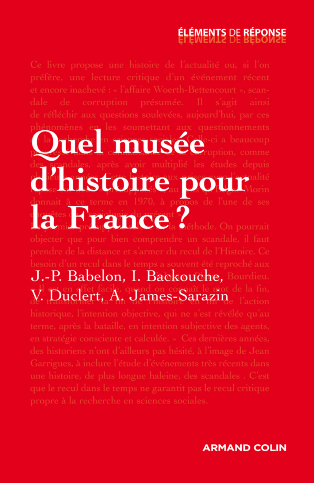 Quel musée d’histoire pour la France ?