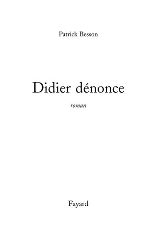 Cover image: Didier dénonce 9782213613215