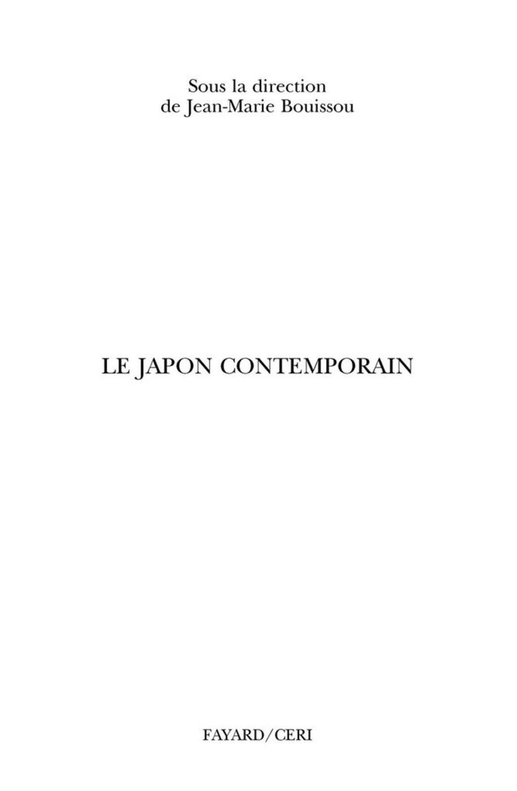 Le Japon contemporain