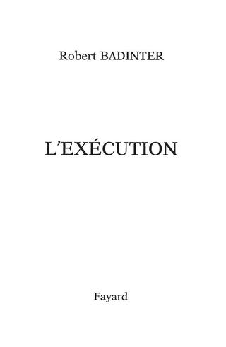 Cover image: L'Exécution 9782213595443