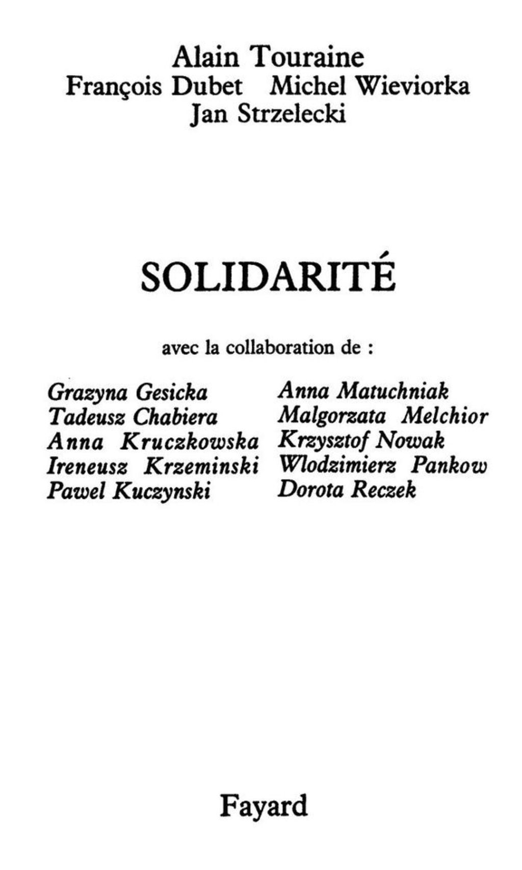 Solidarité (eBook)