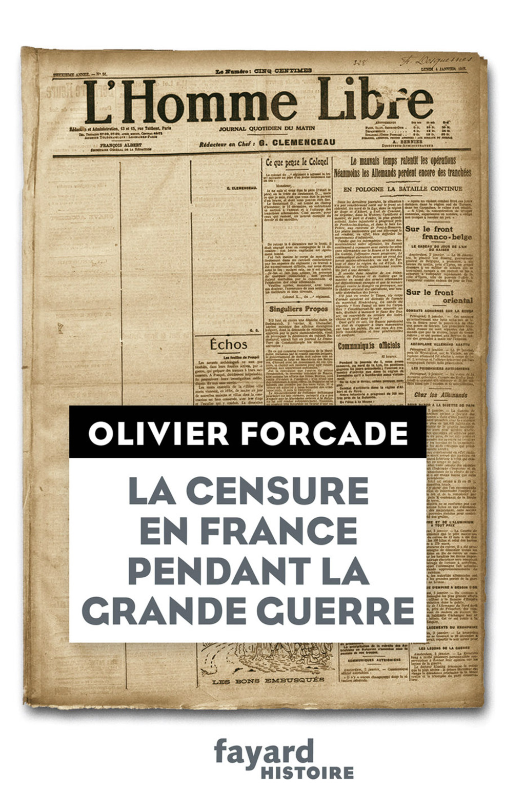 La Censure en France pendant la Grande Guerre