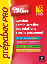 Cover image: PrepabacPro - Réussir l'épreuve - Gestion administrative des relations avec le personnel - Révision 9782216153350